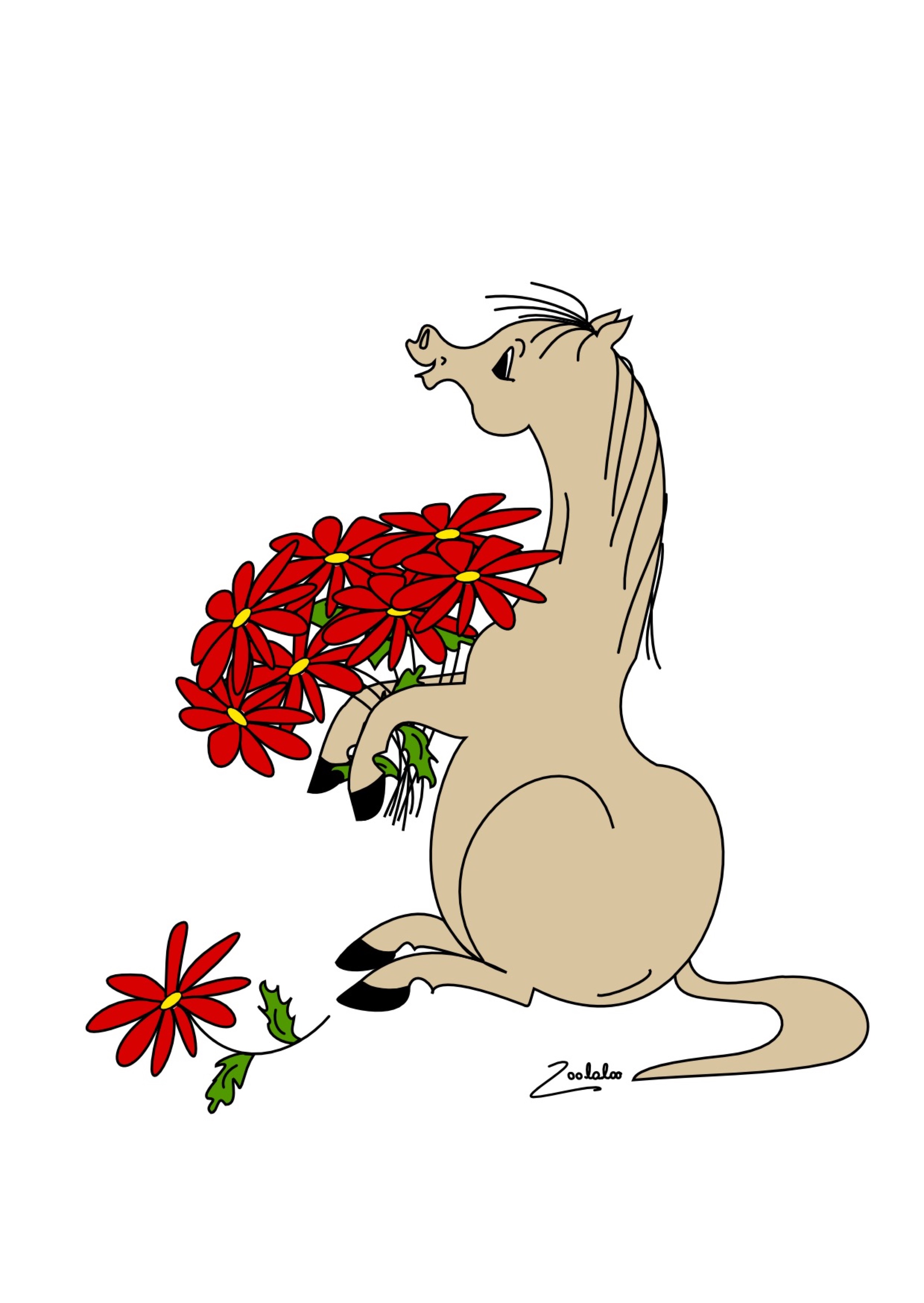 Veronica-Waldburg-Zoolaloo-Pferd-mit-Blumen